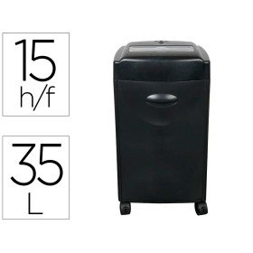 Destruidora de Documentos Q-Connect Kf15553 Capacidade de Corte 15 Folhas Destroi Agrafes Clips Cd E Cartoes