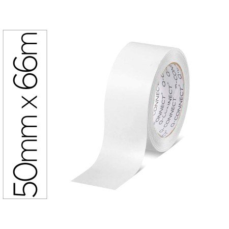 Fita Adesiva Q-Connect Polipropileno Branca 66 Mt x 5 Cm