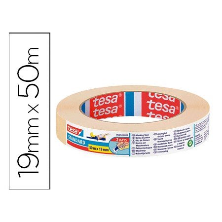 Fita Adesiva Tesa Para Pintor 50 Mt x 19 Mm