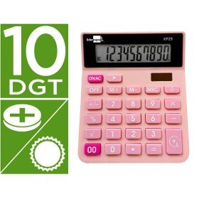 Calculadora de Secretaria Xf23 10 Digitos Solar E Pilhas Cor Rosa 127X105X24 Mm
