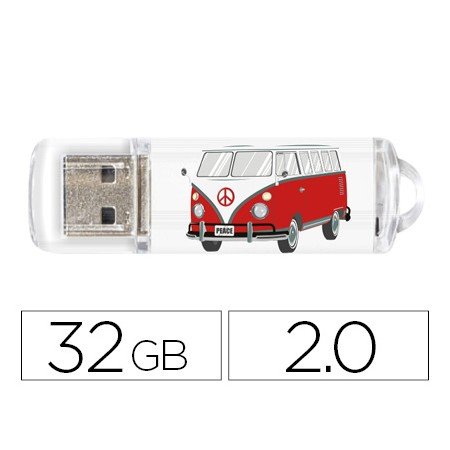 Pen Drive Techonetech Flash Drive 32 Gb 2.0 Camper Van-Van