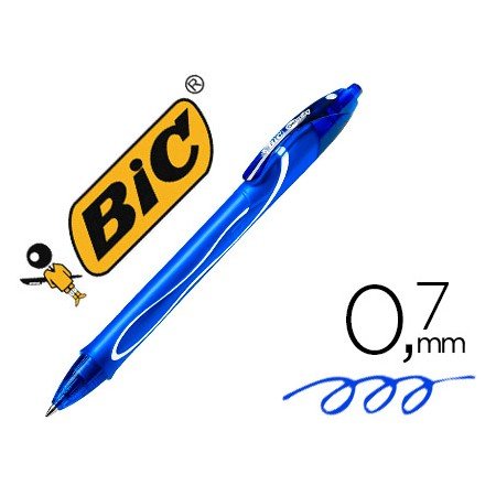 Esferografica Bic Gelocity Quick Dry Retratil com Tinta Gel Azul Ponta de 0,7 Mm