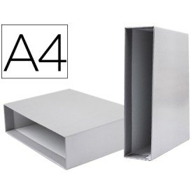 Caixa Para Pasta de Arquivo de Alavanca Documenta Din A4 Lombada 75 Mm Cinza