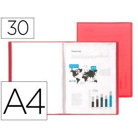 Capa Catalogo 30 Bolsas Polipropileno Din A4 Vermelho