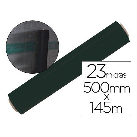 Filme em Bobine Preto com 500 Mm de Largura E 145 Mt de Comprimento Espessura de 23 Microns