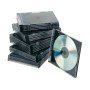 Caixa Q-Connect Para Cd / Dvd Slim Preta Pack 25 Unidades