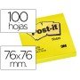 Bloco de Notas Adesivas Post-It Amarelo 76 x 76 Mm