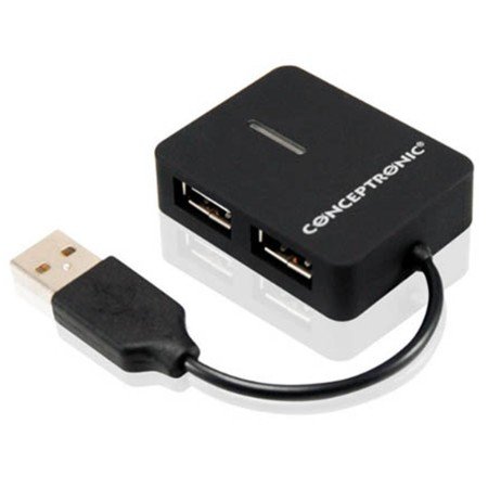 Hub externo conceptronic usb 2.0 4 portas compacto