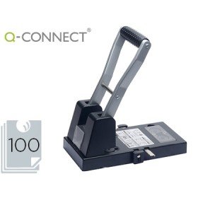 Furador Q-Connect Kf18766 Preto 2 Furos Abertura 6 Mm Capacidade 100 Folhas