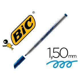 Marcador Bic Velleda Fino Para Quadro Ponta Redonda 1,5 Mm Azul