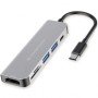 Adaptador de hub 6 em 1 Conceptronic usb tipo ca hdmi - usbc - usb 3.0 - sd - tf