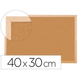 Quadro de Cortica Q-Connect com Caixilho em Madeira 300 x 400 Mm