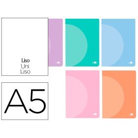 Caderno Agrafado 360 Capa de Plastico Din A5 48 F 90 Gr Liso Sem Margem Cores Pastel Sortidas