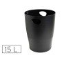 Cesto de Papeis Exacompta em Plastico Ecoblack Preta 15 Litros