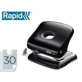 Furador Rapid Fc30 Plastico Cor Preta Capacidade 30 Folhas