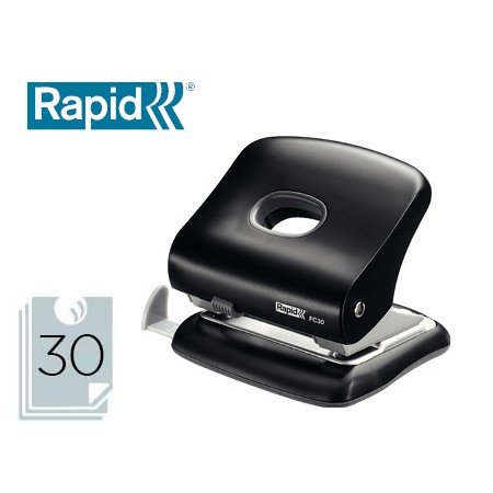 Furador Rapid Fc30 Plastico Cor Preta Capacidade 30 Folhas