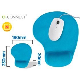Tapete Para Rato Q-Connect com Apoio de Pulsos de Gel Cor Turquesa