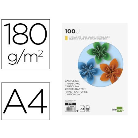Cartolina Din A4 180 Gr Ouro Pack de 100 Unidades