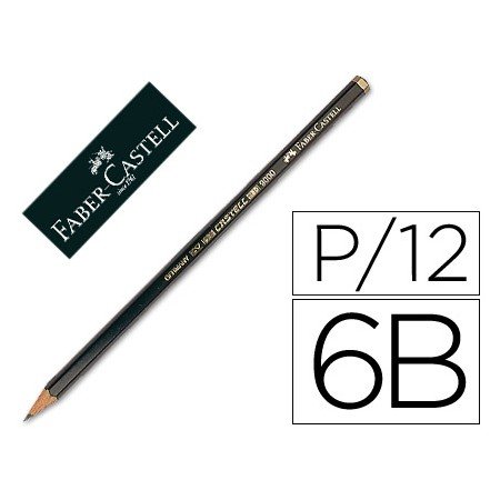 Lapis de Grafite Faber 9000 6B Unidade