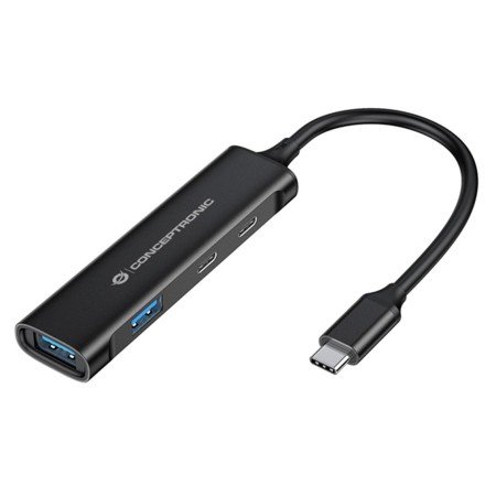 Hubbies 12b da Conceptronic hub usb tipo c 4 portas usb 3.2 2 portas usb tipo c
