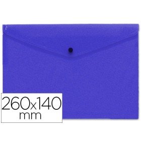 Bolsa Porta Documentos com Mola Formato 26X14 Cm Cor Azul
