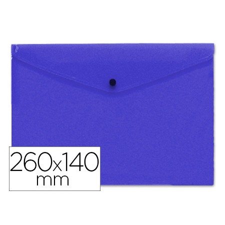 Bolsa Porta Documentos com Mola Formato 26X14 Cm Cor Azul