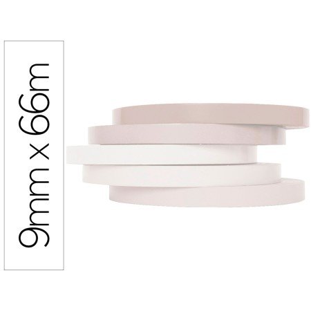 Fita Adesiva Q-Connect 66M x 9Mm Branca Para Fechar Sacos