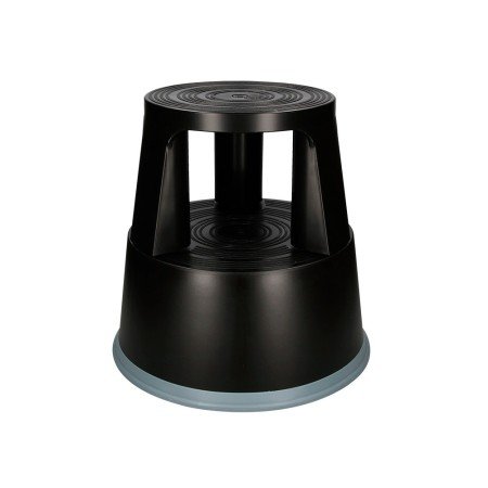 Tamborete Q-Connect com Rodas Retrateis Preto