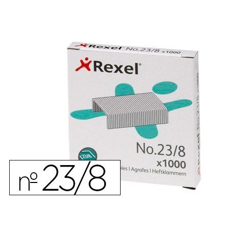 Agrafes Rexel 23/8 Aco Caixa de 1000 Unidades