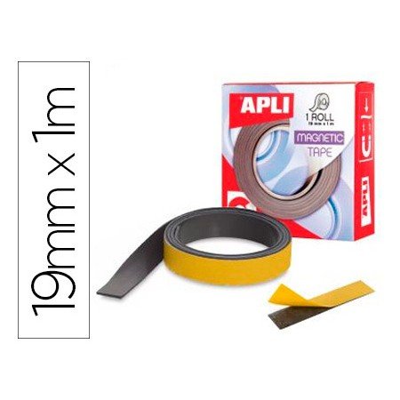 Fita Adesiva Apli Magnetica 19Mm x 1M