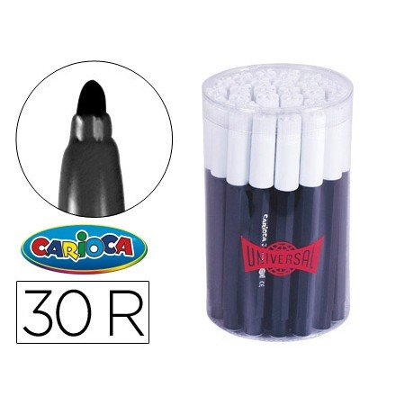 Marcador Jumbo Carioca Pote de 30 Unidades Pretos