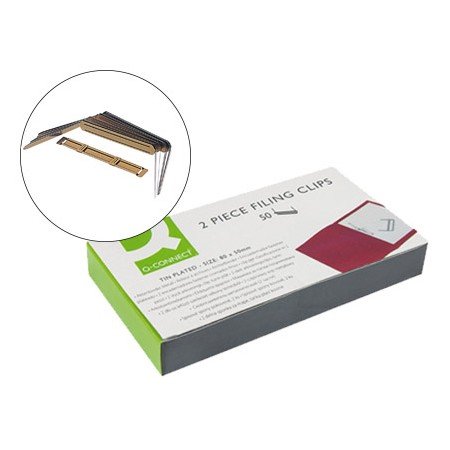 Encadernador Fastener Q-Connect Dourado Caixa de 50 Unidades