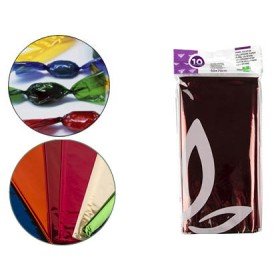 Papel Celofane 50X70 Cm 22Gr Bolsa de 10 Folhas Cores Sortidas