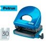 Furador Petrus 62 Wow Azul Metalizado Capacidade 30 Folhas