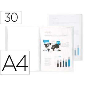 Capa Catalogo 30 Bolsas Polipropileno Din A4 Transparente