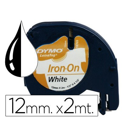 Fita Dymo Letratag Para Tecido 12 Mm x 2 M