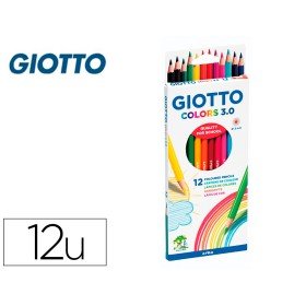 Lapis de Cor Giotto Colors 3.0 Caixa de 12 Cores Mina 3 Mm