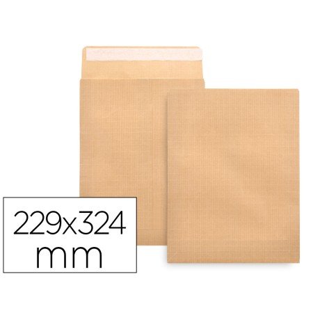 Envelope Bolsa N 7 Kraft Din C4 229X324 Mm Tira de Silicone Pack de 25 Unidades