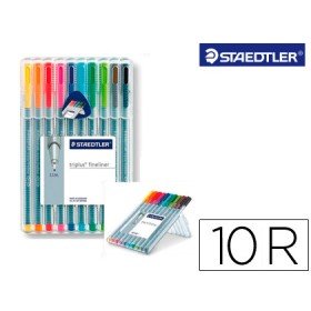 Marcador Staedtler Triplus Fineliner Estojo 10 Cores Sortidas