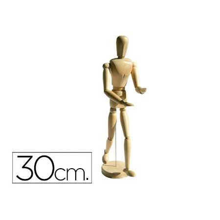 Boneco de Pintura Artits Madeira Masculino 30 Cm