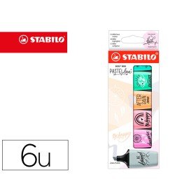Marcador Stabilo Boss Mini Pastel Love Estojo de 6 Unidades Cores Sortidas