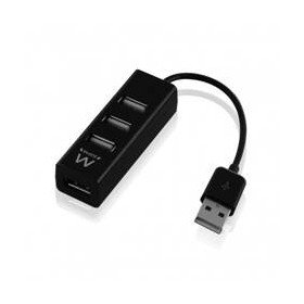 hub usb 4 portas ewent - usb 2.0 - preto