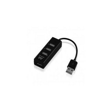hub usb 4 portas ewent - usb 2.0 - preto