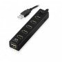 ewent hub 7 portas + entrada e saída - usb 2.0