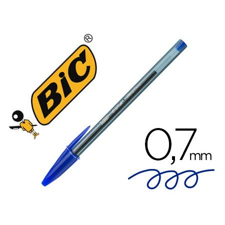 Esferografica Bic Cristal Ultrafine Ponta Forma Agulha 0,7 Mm Azul