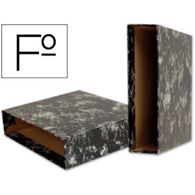 Caixa Para Pasta de Arquivo Gaspeada Preta Folio