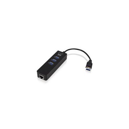 ewent usb hub 3 portas + 1 porta gigabit lan - usb 3.1 gen 1