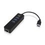 ewent usb hub 3 portas + 1 porta gigabit lan - usb 3.1 gen 1