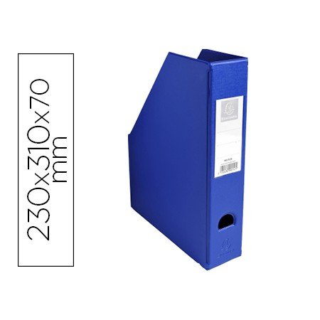 Porta Revistas Exacompta Pvc Lombada 70Mm Cor Azul 230X310X70 Mm