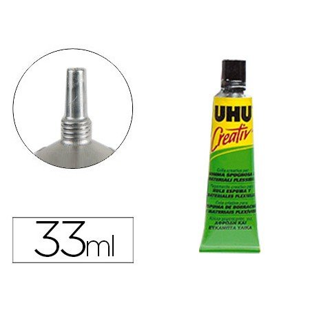 Cola Creativ UHU Para Espuma de Borracha E Materiais Flexiveis 33 Ml
